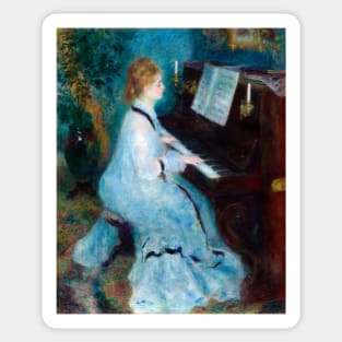 Woman at the Piano by Auguste Renoir Sticker